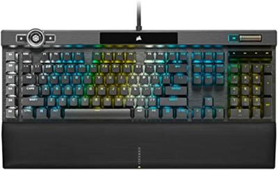 Corsair K100 RGB (Full-Size/Cherry MX Speed or Corsair OPX Optical-Mechanical/Wired USB/144 Zone RGB/8000Hz Polling)