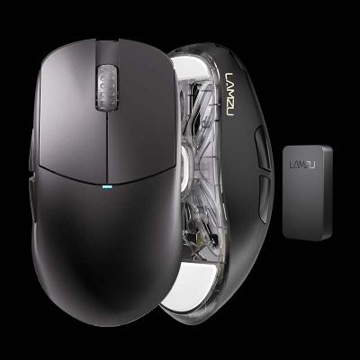 Lamzu Atlantis Mini (Wireless/Ambidextrous Symmetrical Compact/56g/PAW3395 Sensor up to 26,000 DPI/1000Hz/70hr Battery/Optical Switches)