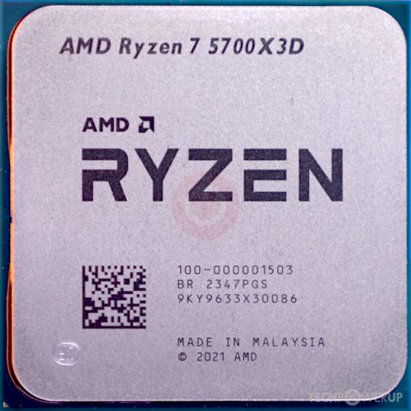 AMD Ryzen 7 5700X3D processor chip