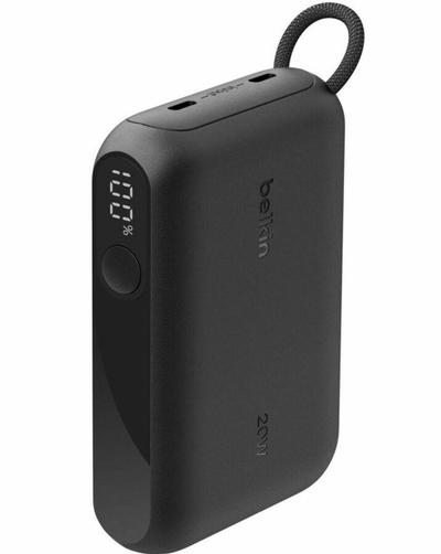 Belkin BoostCharge Plus Wireless (10,000mAh/Qi Wireless Pad with Built-in Kickstand for Video Calls)