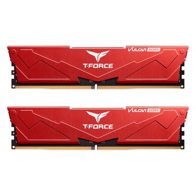 TeamGroup T-Force Vulcan FLRD532G6400HC40BDC01 (32GB (2 x 16GB Kit)/DDR5 6400MHz/CL40/No RGB Red/Intel XMP 3.0, AMD EXPO)