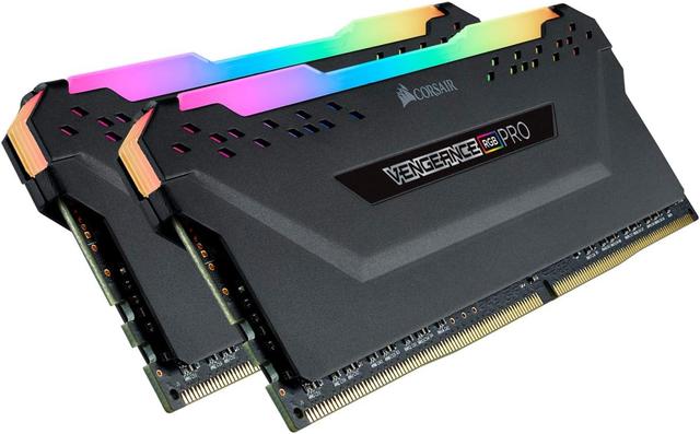 Corsair Vengeance RGB Pro DDR4 32GB (2x16GB) 3600MHz CL18 desktop memory kit, black with RGB