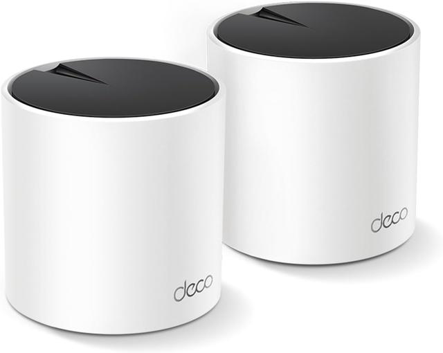 TP-Link Deco X55 AX3000 WiFi 6 mesh system units in white