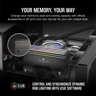 Corsair CMH32GX5M2X7000C36 32GB (2x16GB) DDR5 Dominator Titanium RGB Desktop RAM Kit