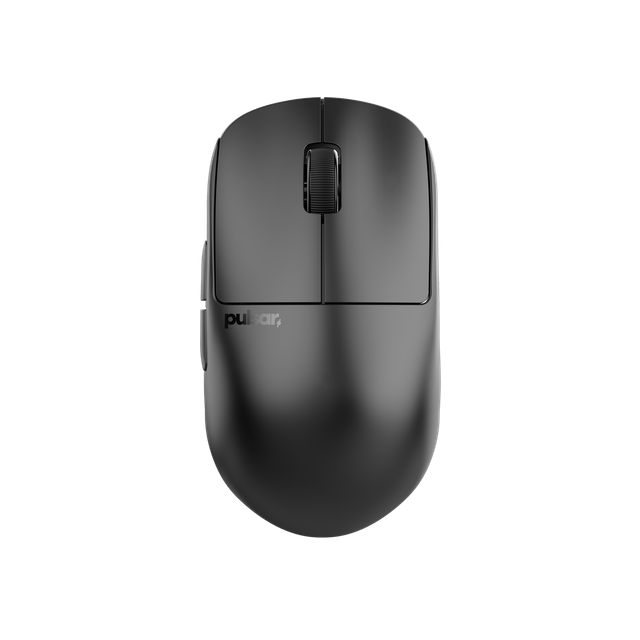 Pulsar X2H Mini wireless gaming mouse in black, top-down view