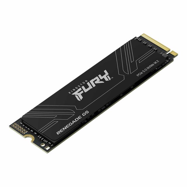 Kingston FURY Renegade G5 2TB SFYR2S/2T0 PCIe 5.0 NVMe M.2 SSD, angled view with graphene aluminum heatsink