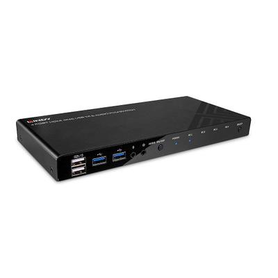 Lindy 4 Port HDMI 4K60 USB 3.0 & Audio KVM Switch (HDMI / 4 Computers / 4K@60Hz / ~$220)