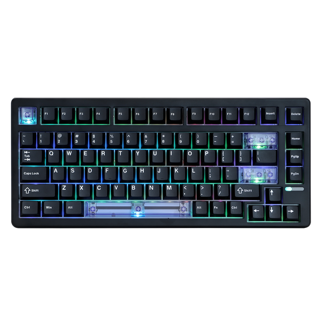 Epomaker HE80 75% Hall Effect magnetic gaming keyboard, black colorway