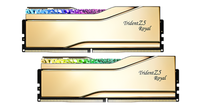 G.Skill Trident Z5 Royal F5-6000J3036F16GX2-TR5G (32GB (2x16GB)/DDR5 6000MHz/CL30 30-36-36-96/1.35V/RGB Classic Gold/Intel XMP 3.0)