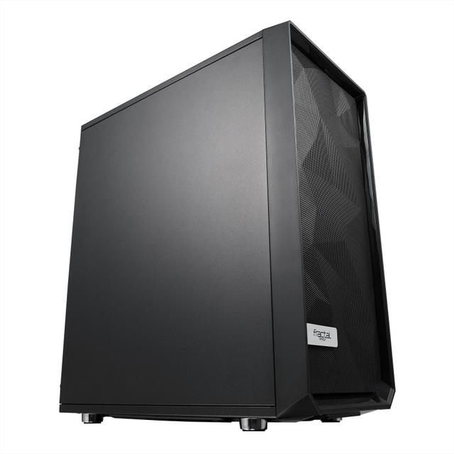 Fractal Design Meshify C compact mid-tower ATX PC case in black with tempered glass side panel