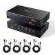 TESmart HKS401-M24 (4-Port HDMI 2.1 KVM Switch / 8K@60Hz / Built-in Gigabit LAN / $389)