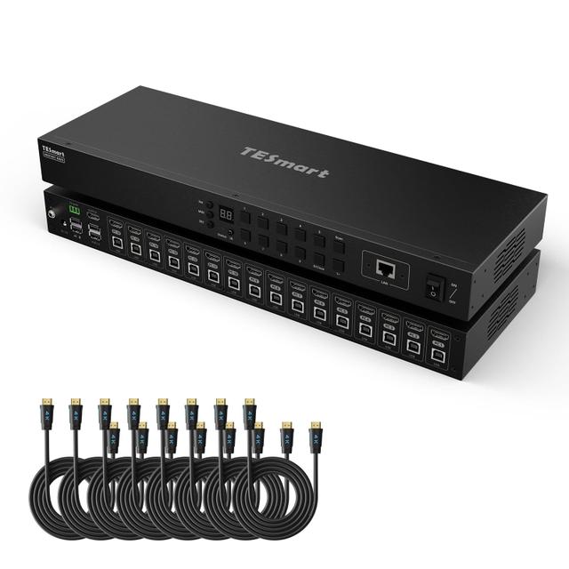 TESmart HKS1601-EB23 16-Port HDMI KVM Switch Rackmount