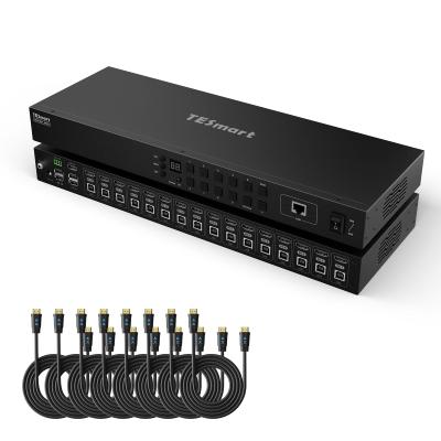 TESmart HKS1601-EB23 (16-Port HDMI KVM Switch / 4K@60Hz / RS232 + LAN / Rackmount)