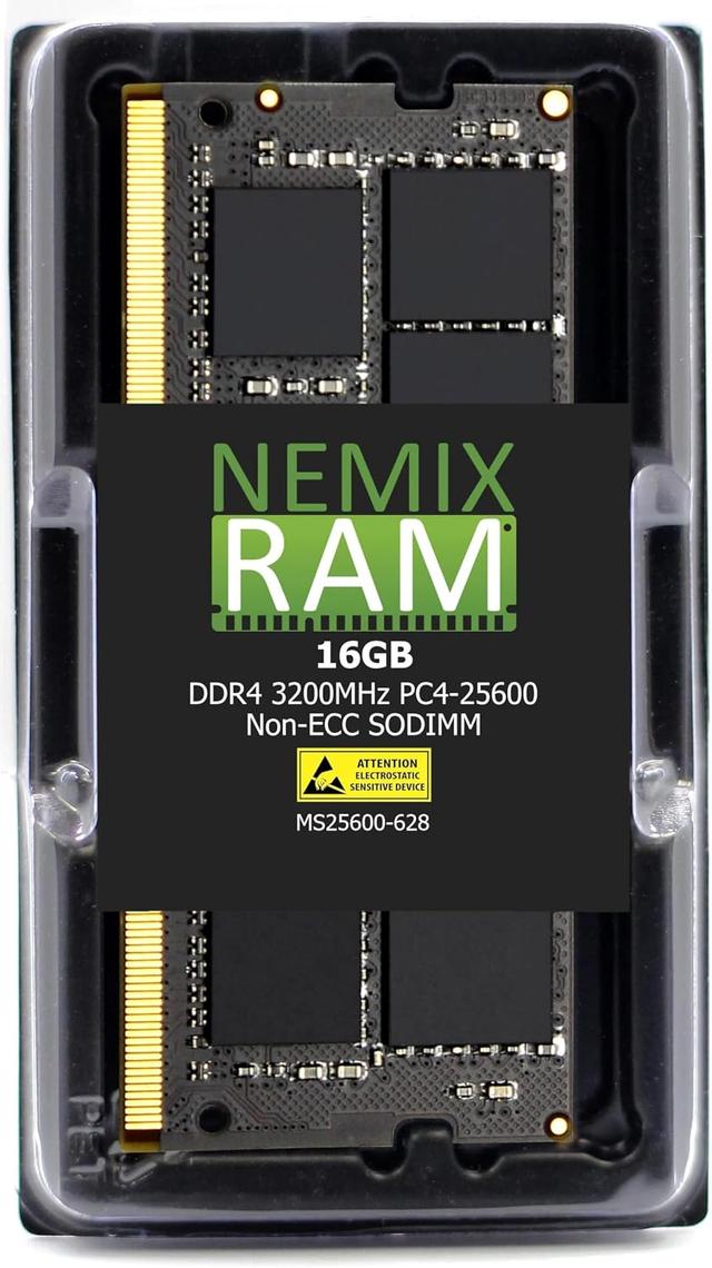 Nemix RAM 16GB DDR4-3200 non-ECC 260-pin SODIMM laptop memory module