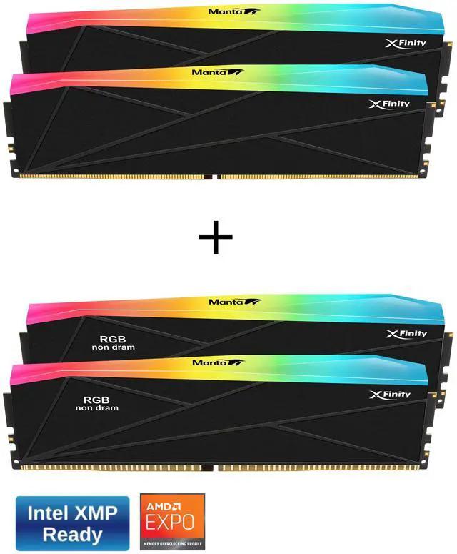 V-Color Manta XFinity SCC 2+2 Kit TMXFL1680838KW-DK 32GB (2x16GB) DDR5-8000 CL38 Black kit