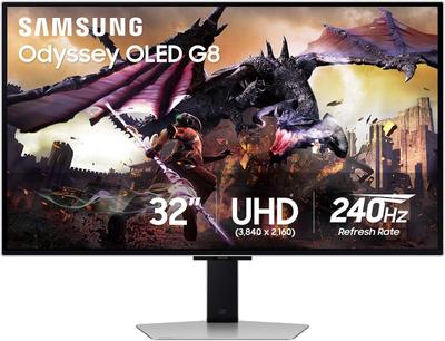 Samsung Odyssey OLED G8 G80SD (32-Inch 4K QD-OLED/240Hz/0.03ms/99% DCI-P3/Smart TV Apps/Slim Design)