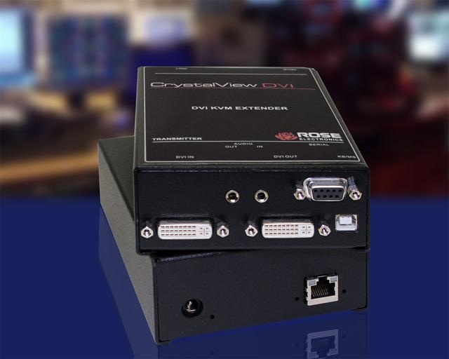 Rose Electronics CrystalView DVI CATx CRK-2DTXPD2D/AUD dual-head PS/2 KVM extender with audio