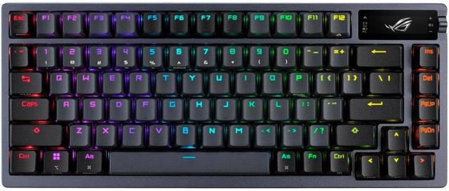 ASUS ROG Azoth wireless mechanical gaming keyboard, 75% TKL, tri-mode connectivity