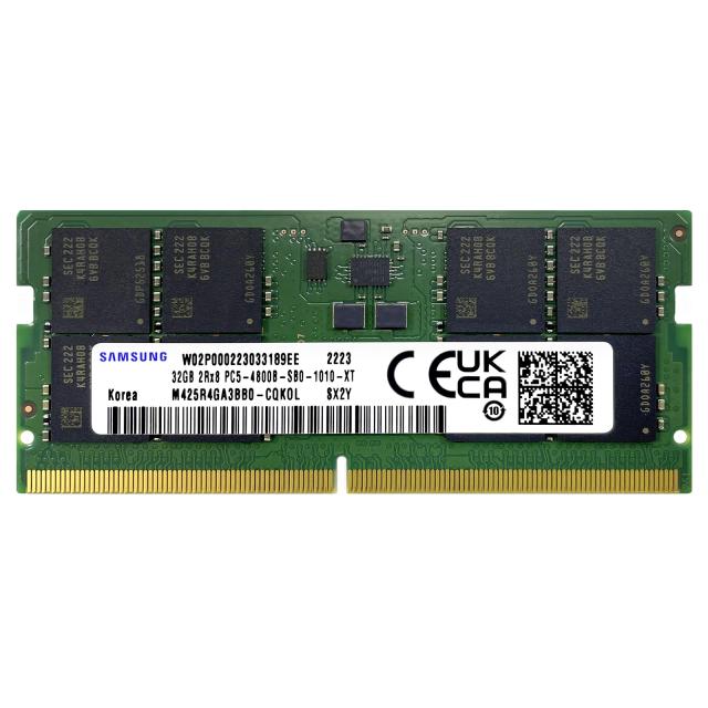 Samsung M425R4GA3BB0-CQKOL 32GB DDR5-4800 SODIMM 2Rx8 module with label