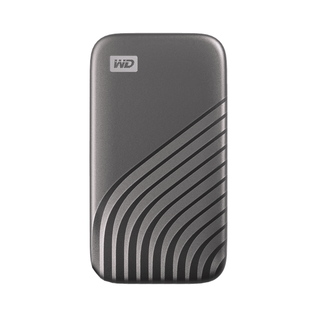 WD My Passport SSD portable external drive in space gray