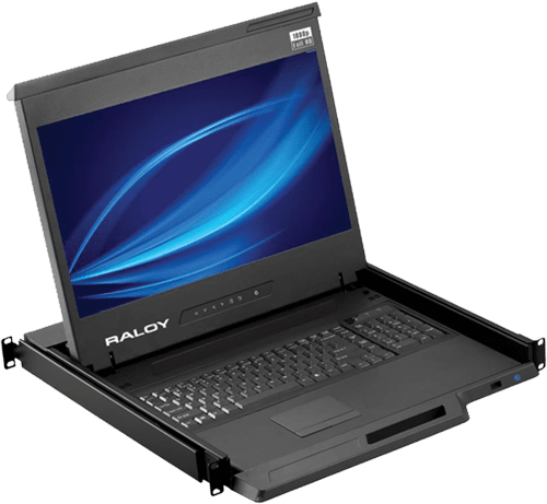 Raloy RF117HD 1U 17-inch HD rackmount LCD KVM console drawer