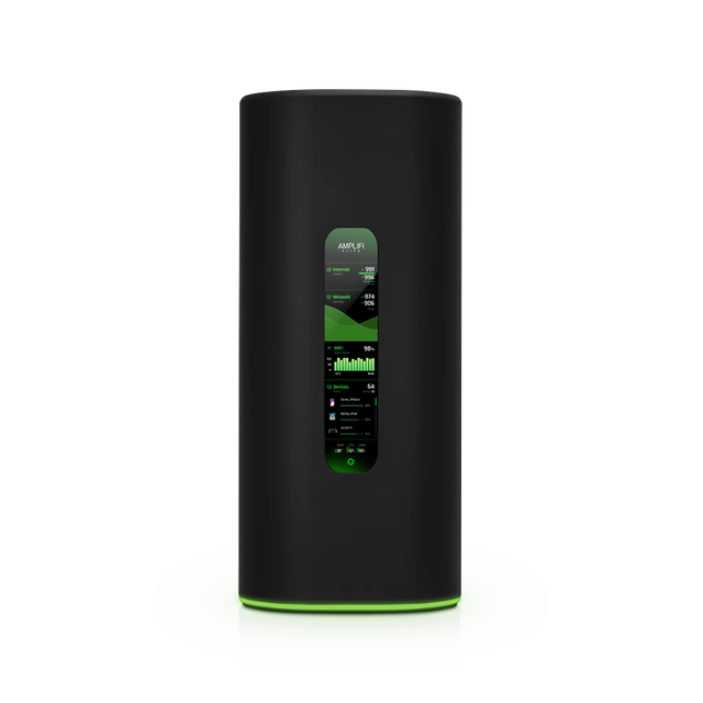 Ubiquiti AmpliFi Alien WiFi 6 mesh router with matching MeshPoint