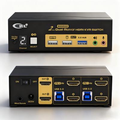 CKL 922HUA-5 (HDMI 2.1 / 2 Computers / Dual Monitor / 8K@60Hz or 4K@144Hz / ~$115)