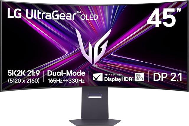 LG UltraGear 45GX950A 45-inch curved 5K2K ultrawide WOLED gaming monitor