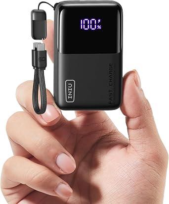 INIU Mini Portable Charger (10,000mAh/45W Fast Charging/USB-C+USB-A Output/TinyCell Compact Design)