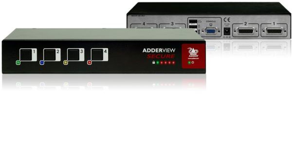 Adder AVSV1002 Secure 2-Port USB VGA KVM Switch (EAL4+/Tempest)