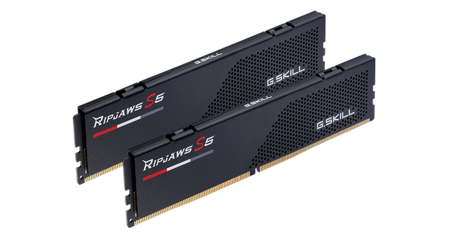 G.Skill Ripjaws S5 DDR5 memory module, matte black low-profile aluminium heat spreader without RGB