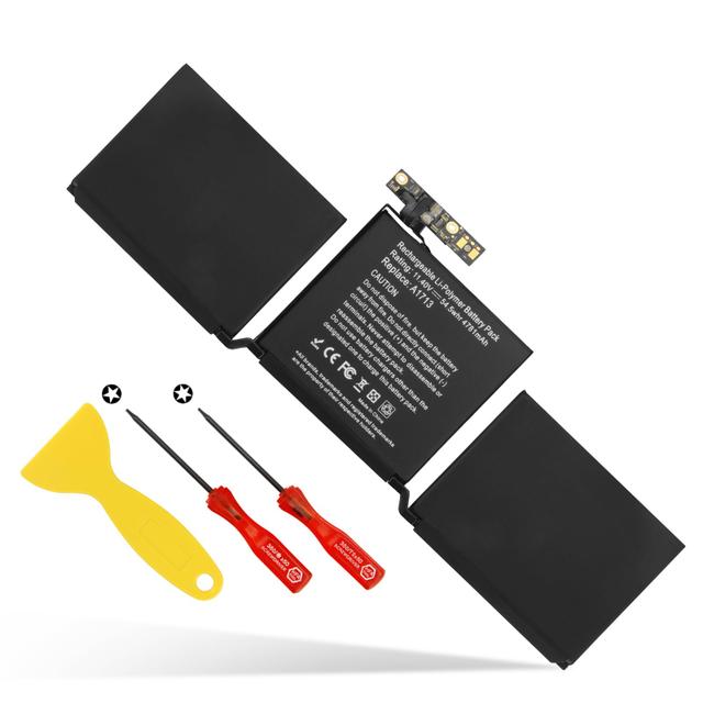 Apple A1713 replacement battery for MacBook Pro 13 inch A1708 (Late 2016, Mid 2017), label showing A1713