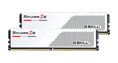 G.Skill Ripjaws S5 F5-6400J3237F16GX2-RS5W (32GB (2x16GB)/DDR5 6400MHz/CL32 32-37-37-102/1.40V/No RGB White/Intel XMP 3.0 + AMD EXPO)