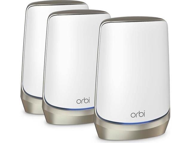 NETGEAR Orbi RBKE960 WiFi 6E quad-band mesh system three-pack
