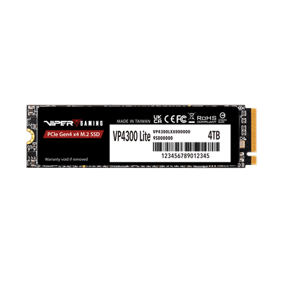 Patriot Viper VP4300 Lite (PCIe 4.0 NVMe/7,400 MB/s Read/6,800 MB/s Write/Capacity-Focused Gaming Drive)